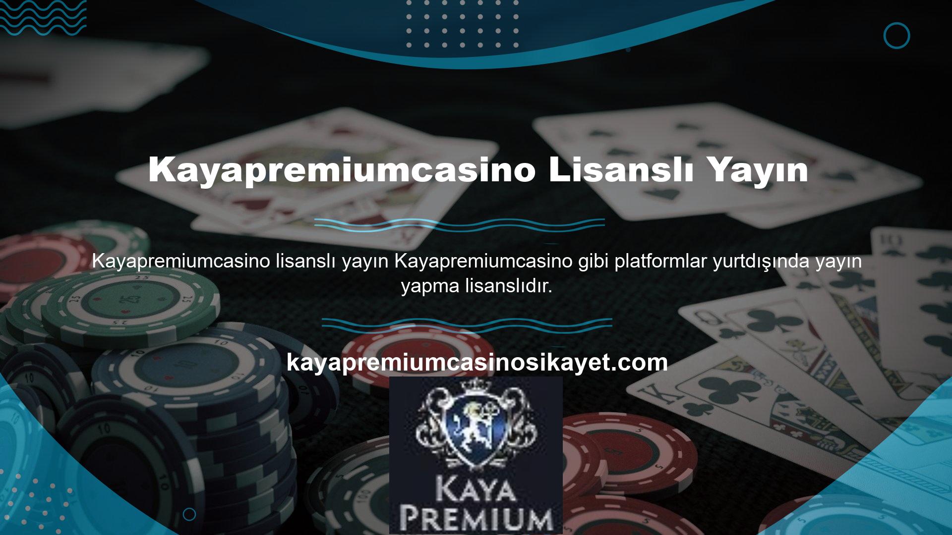 Ülkemizdeki Kayapremiumcasino ile ilgili tüm bilgiler çevrimiçi olarak mevcut olduğundan, web sitesinin üyeleri için yasal ve güvenilir olması çok önemlidir